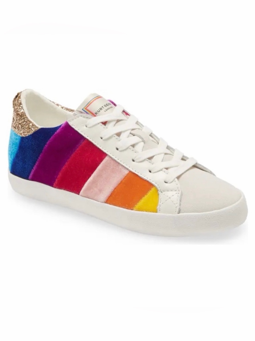 EUC Kurt Geiger Lexi Eagle Sneaker Ivory/Multi 36.5